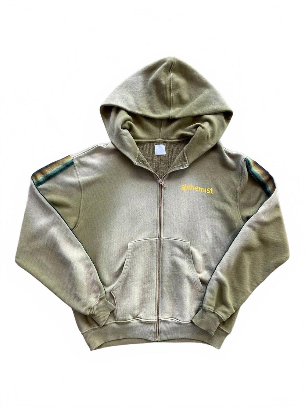 NEW ALCHEMIST men's zip up hoodie in defender green
